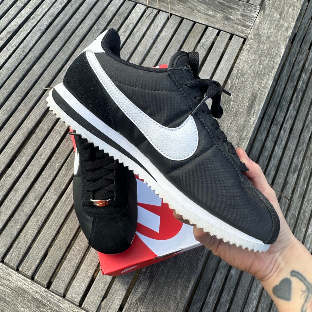 Black Nylon Nike Cortez - size 6.5 - Picture 4 of 6